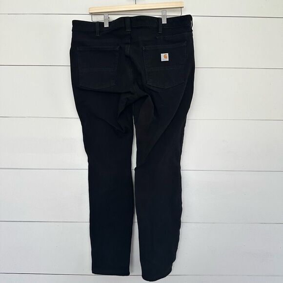Carhartt Women’s 14 Regular Black Utility Slim Fit Jeans Pants - Picture 2 of 6